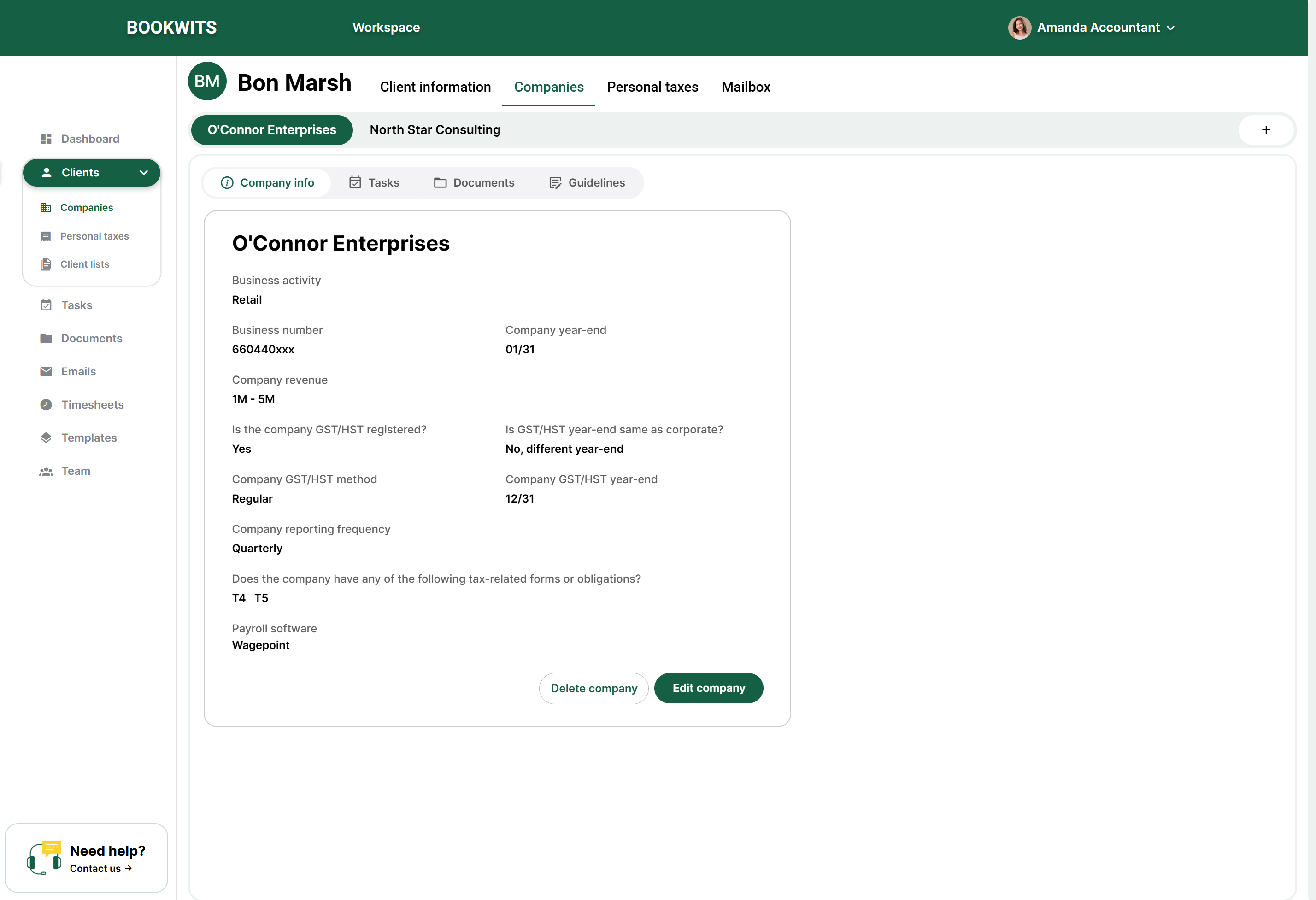 Screen reference: 4) Add Business Information (Companies)