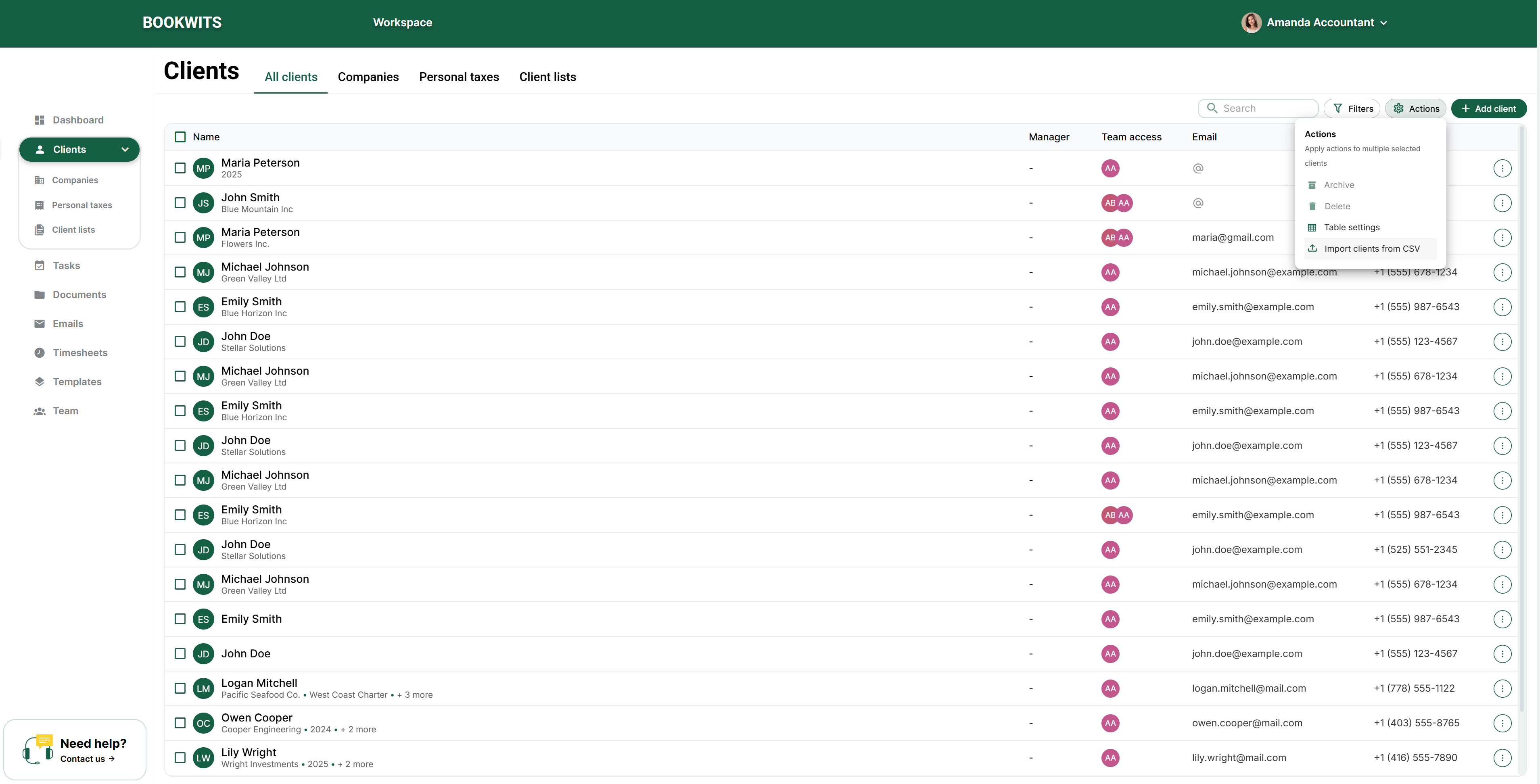 Screen reference: Upload Clients in Bulk (CSV Import + Column Mapping)