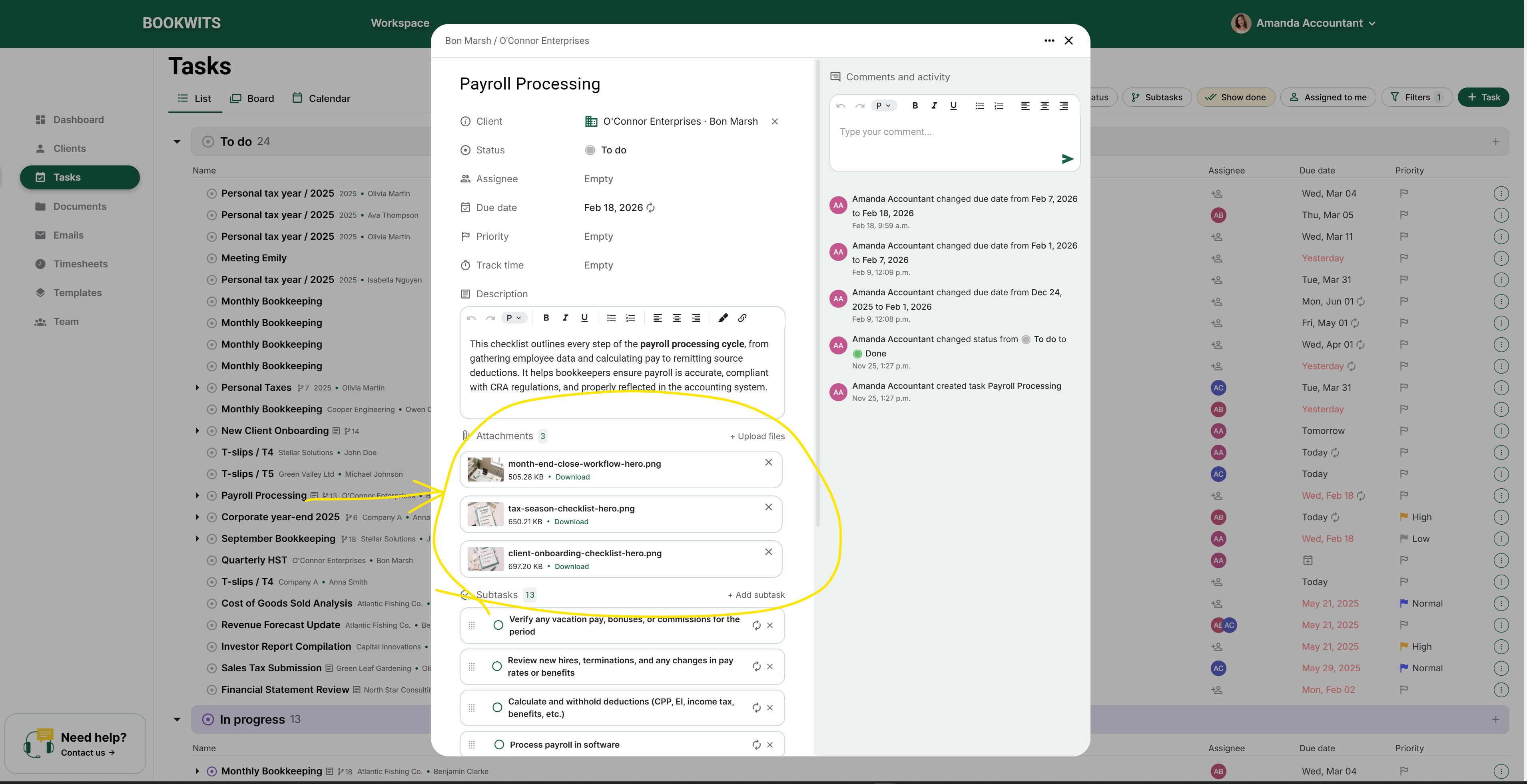 Task attachments